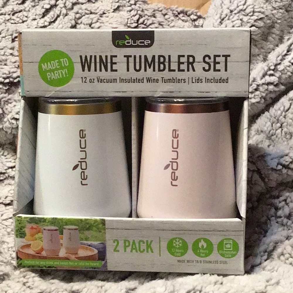 NWOT 12 oz. VACUUM INSULATED WINE TUMBLER SET